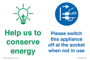 Help us to conserve energy - Unplug the kettle when finished